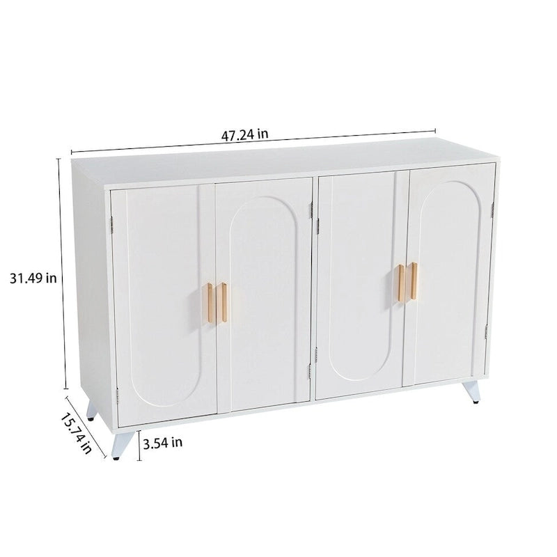 Buffet avec 4 portes et étagères amovibles