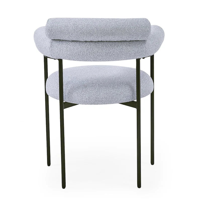 Chaises de salle à manger rembourrées avec accoudoirs et pieds en métal pour la maison, la cuisine, le salon (lot de 2)