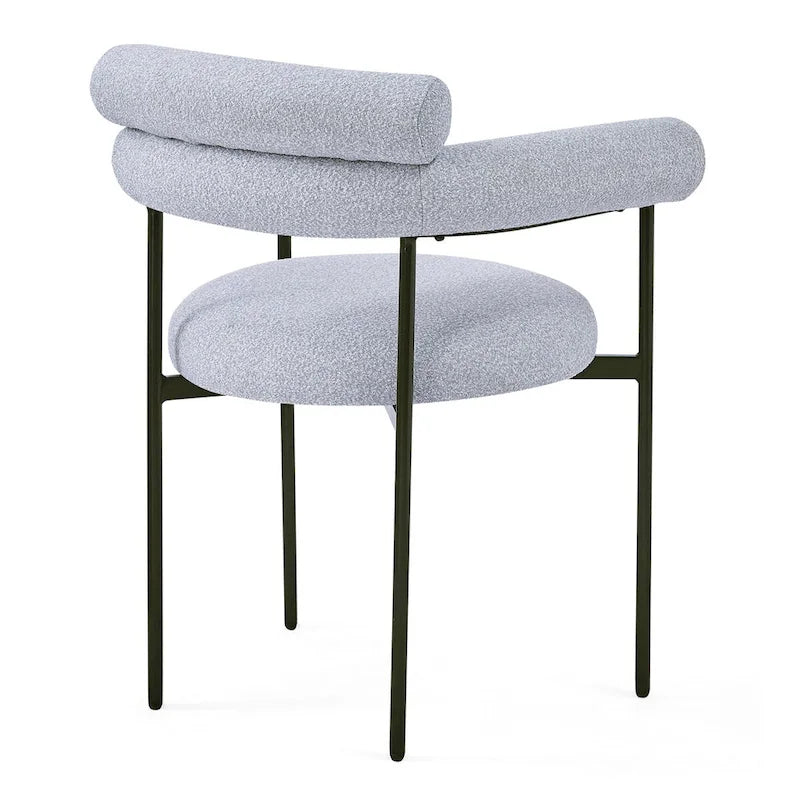 Chaises de salle à manger rembourrées avec accoudoirs et pieds en métal pour la maison, la cuisine, le salon (lot de 2)