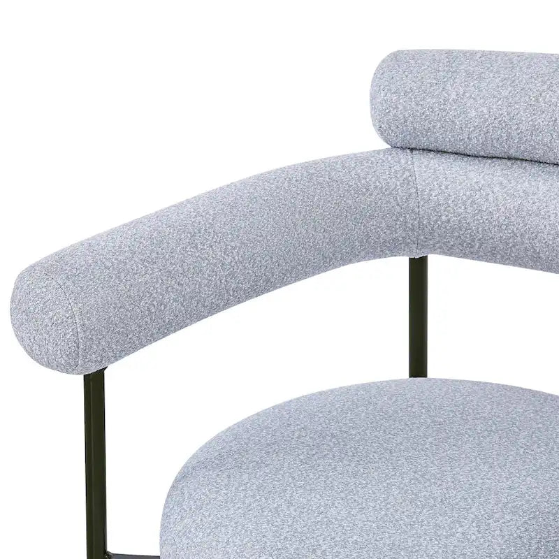 Chaises de salle à manger rembourrées avec accoudoirs et pieds en métal pour la maison, la cuisine, le salon (lot de 2)