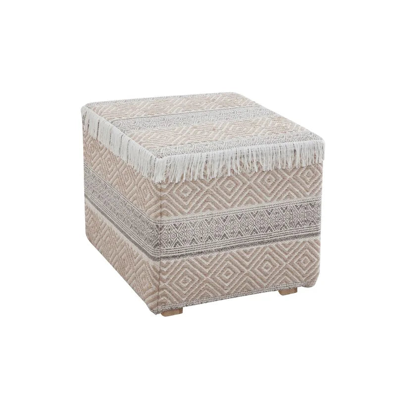 Tabouret de rangement carré rembourré Mazatlan