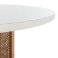 Table à manger en rotin Mozell SAFAVIEH - 47,3 L x 47,3 P x 28,8 H - 47Wx47Px29H