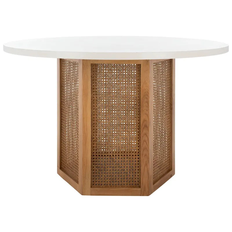 Table à manger en rotin Mozell SAFAVIEH - 47,3 L x 47,3 P x 28,8 H - 47Wx47Px29H