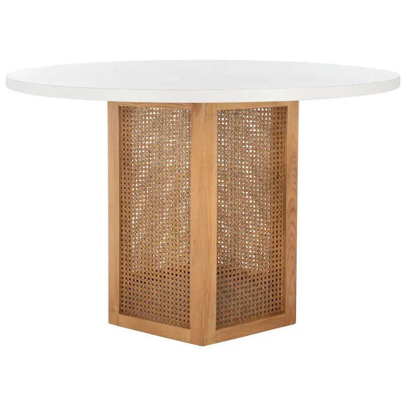 Table à manger en rotin Mozell SAFAVIEH - 47,3 L x 47,3 P x 28,8 H - 47Wx47Px29H