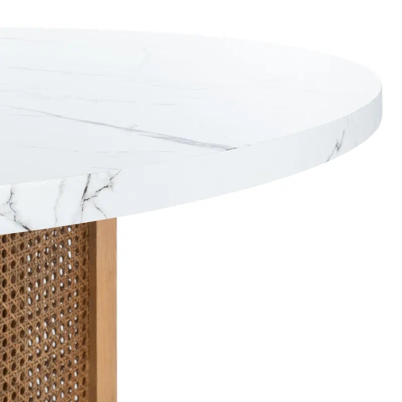 Table à manger en rotin Mozell SAFAVIEH - 47,3 L x 47,3 P x 28,8 H - 47Wx47Px29H