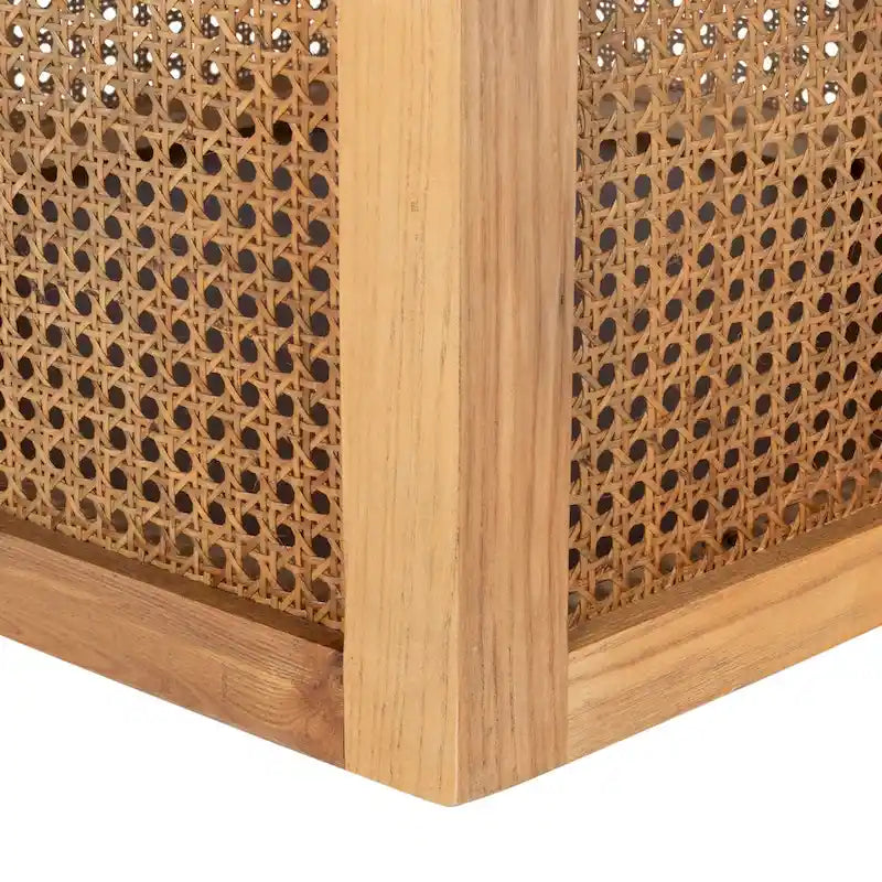 Table à manger en rotin Mozell SAFAVIEH - 47,3 L x 47,3 P x 28,8 H - 47Wx47Px29H