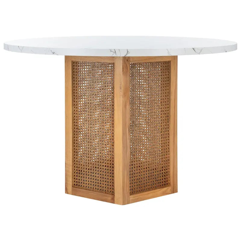 Table à manger en rotin Mozell SAFAVIEH - 47,3 L x 47,3 P x 28,8 H - 47Wx47Px29H