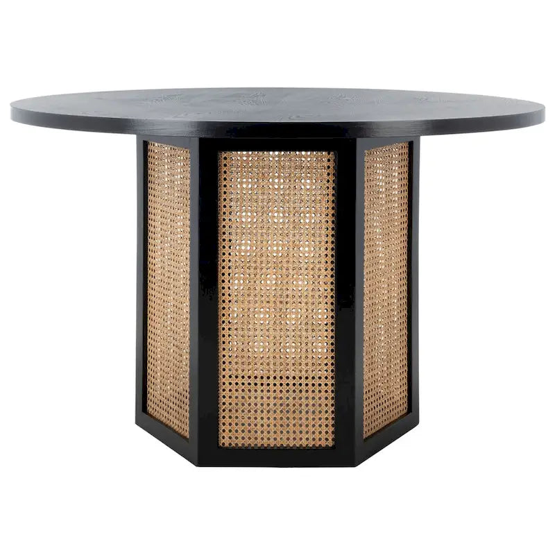 Table à manger en rotin Mozell SAFAVIEH - 47,3 L x 47,3 P x 28,8 H - 47Wx47Px29H