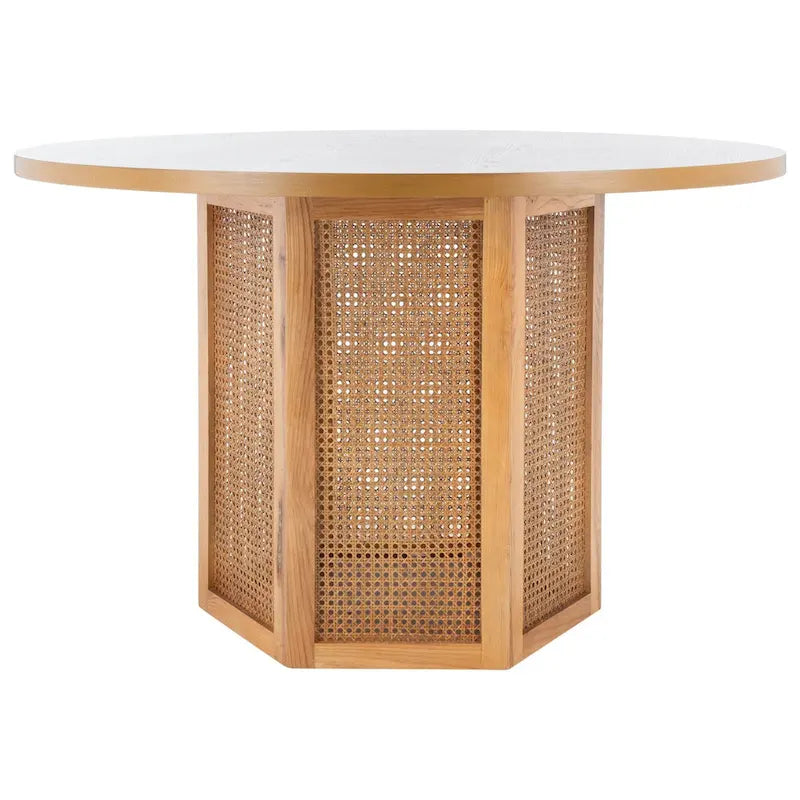Table à manger en rotin Mozell SAFAVIEH - 47,3 L x 47,3 P x 28,8 H - 47Wx47Px29H