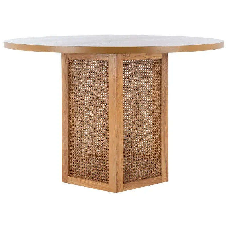 Table à manger en rotin Mozell SAFAVIEH - 47,3 L x 47,3 P x 28,8 H - 47Wx47Px29H