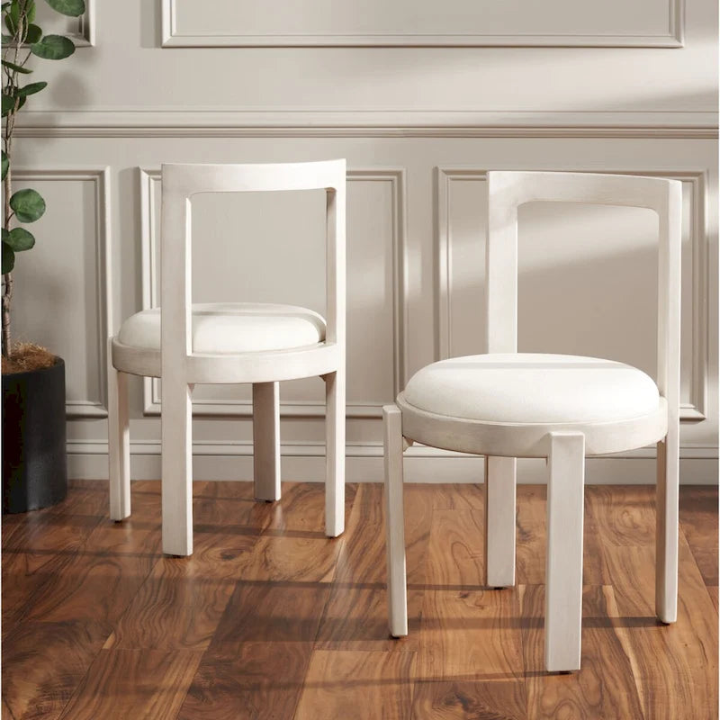 Chaise de salle à manger ronde SAFAVIEH Home Estes 19 pouces [LOT de 2] - 20Lx21Px33H