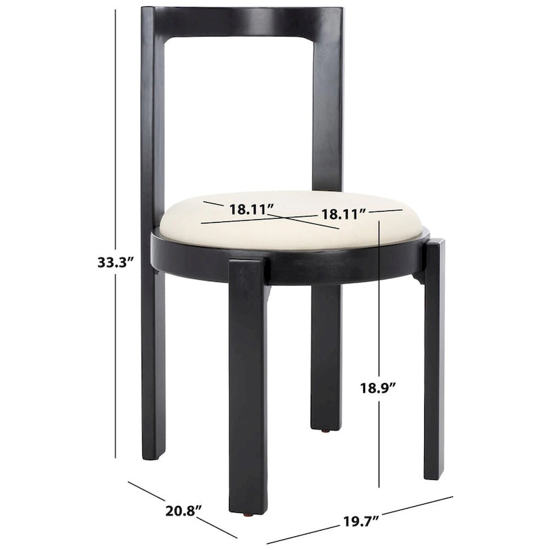 Chaise de salle à manger ronde SAFAVIEH Home Estes 19 pouces [LOT de 2] - 20Lx21Px33H