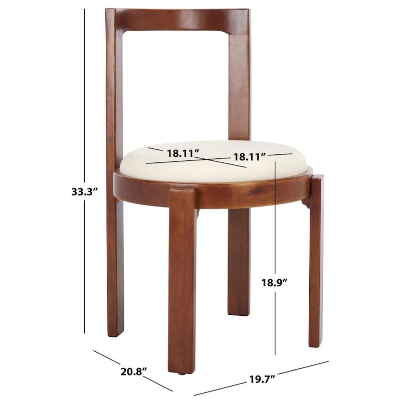 Chaise de salle à manger ronde SAFAVIEH Home Estes 19 pouces [LOT de 2] - 20Lx21Px33H