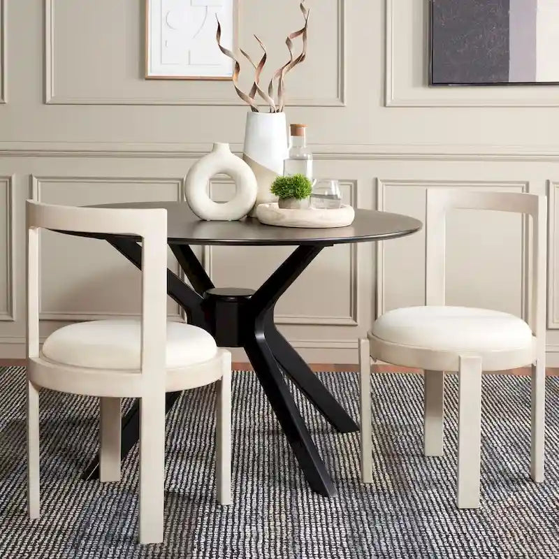 Chaise de salle à manger ronde SAFAVIEH Home Estes 19 pouces [LOT de 2] - 20Lx21Px33H