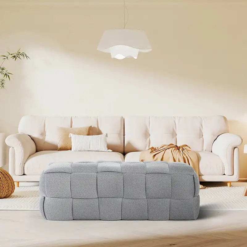 Grand banc de rangement moderne en tissu respirant 3D