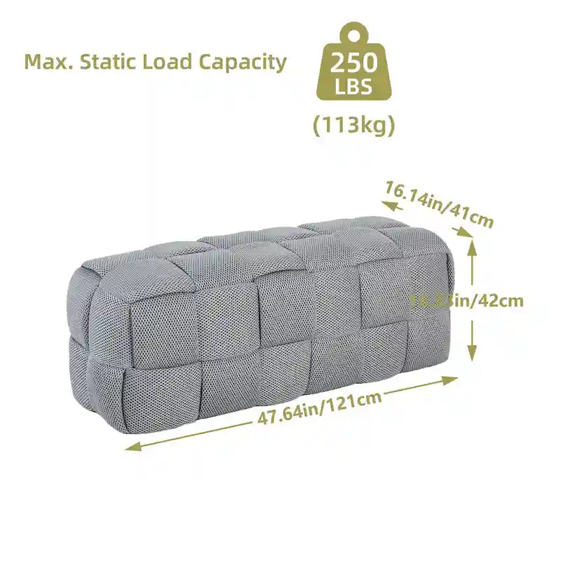 Grand banc de rangement moderne en tissu respirant 3D