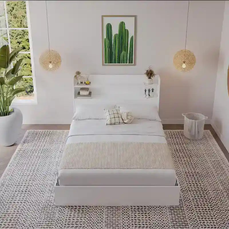 Lit plateforme Hunter avec tête de lit