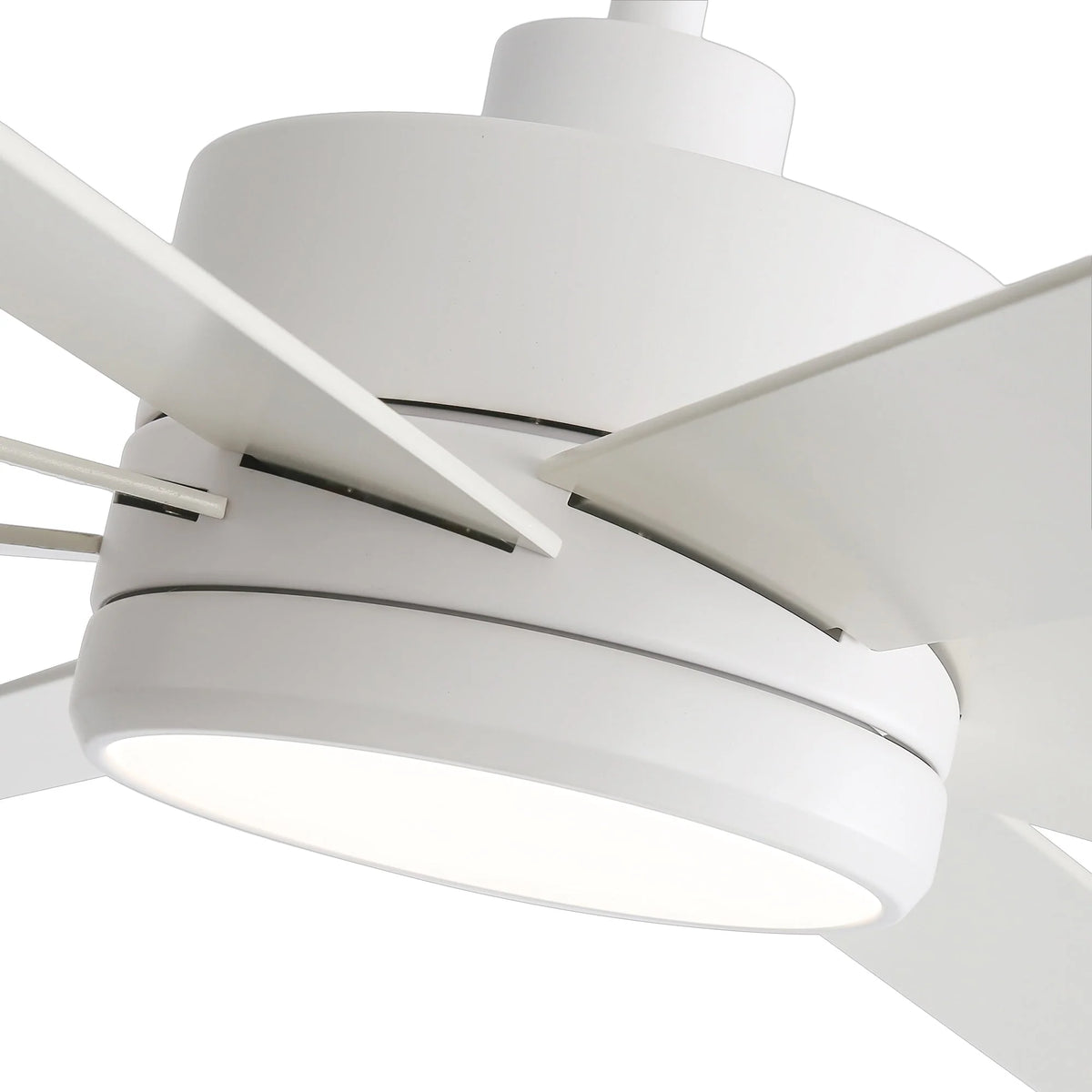 Ventilateur de plafond de 65 pouces à 8 pales noires avec lumière LED et télécommande