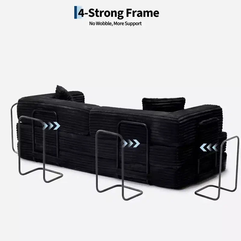 80,7 Canapé-lit convertible 5-en-1 – Corduroy, 544 kg, Aucun assemblage requis