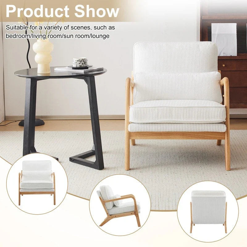Fauteuil d'appoint rembourré Mid-Century Modern