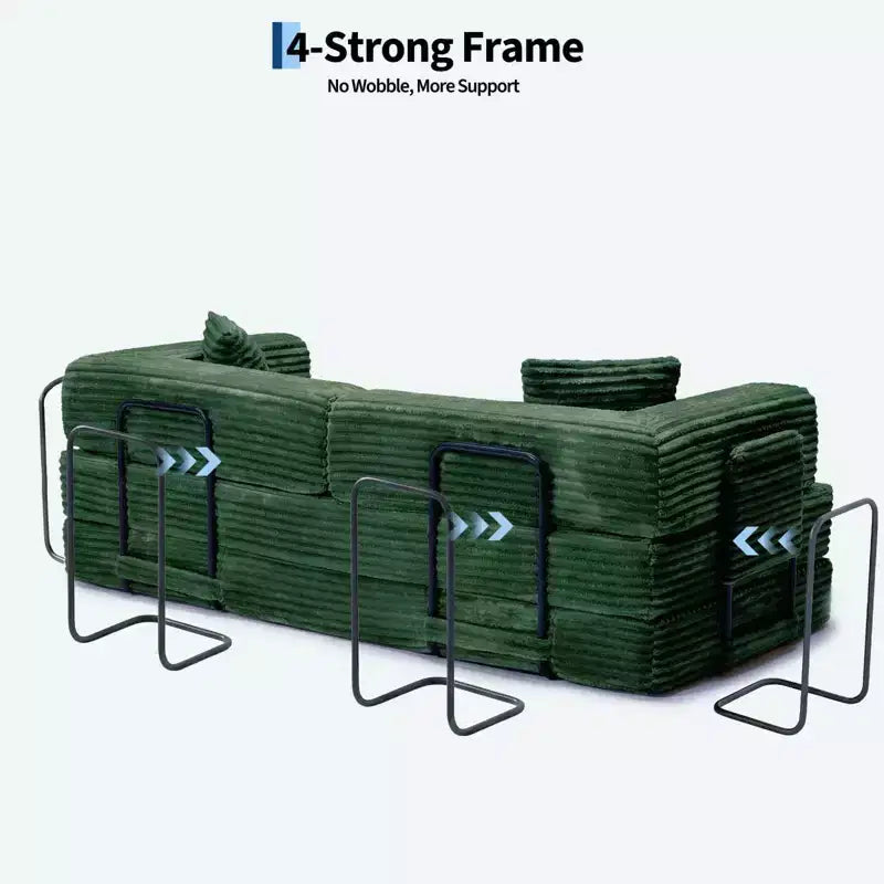 80,7 Canapé-lit convertible 5-en-1 – Corduroy, 544 kg, Aucun assemblage requis